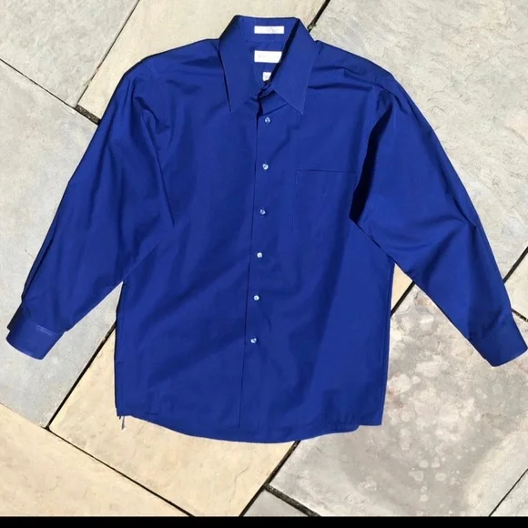dark royal blue dress shirt Arturo Modern Fit Men's Dress Shirt in Royal Royal Blue / 19.5 / 34/35 main image 1